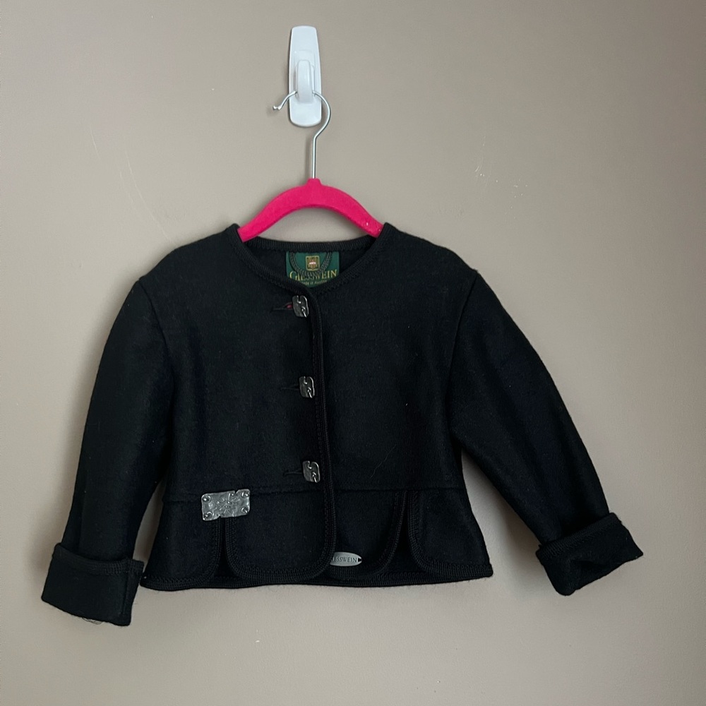 Giesswein Made in Austria Black Wool Coat Size 3